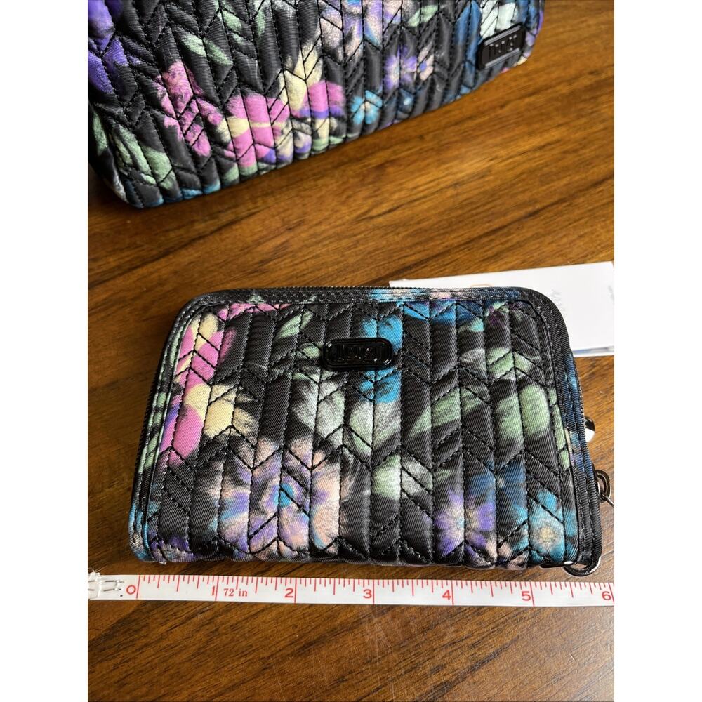 NWT Lug Ranger Crossbody Bag Black Floral Bloom Pattern Matching Rodeo Wallet - Picture 2 of 15